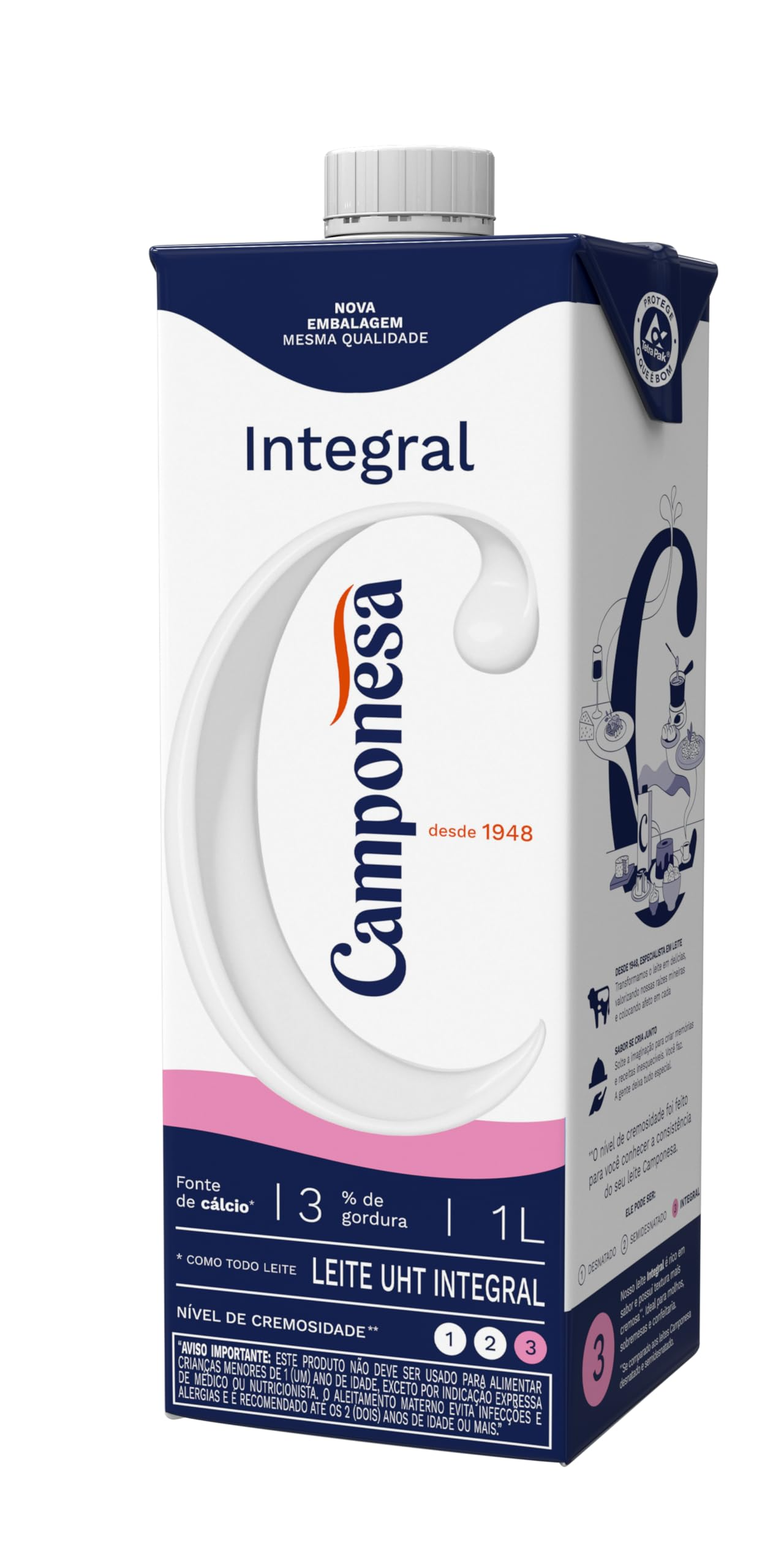 Leite camponesa Integral - 1L